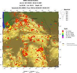 regional historical seismicity