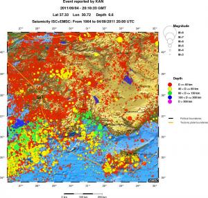 regional historical seismicity