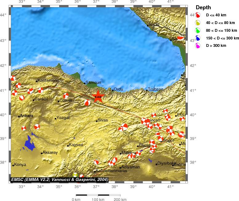 Regional moment Tensor