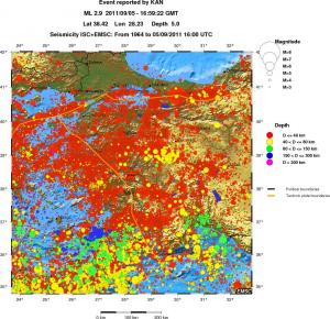 regional historical seismicity