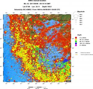 regional historical seismicity