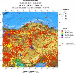 regional historical seismicity