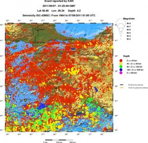 regional historical seismicity