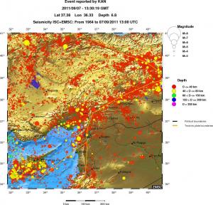 regional historical seismicity