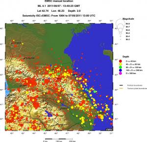 regional historical seismicity