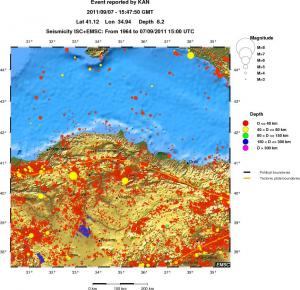 regional historical seismicity