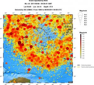regional magnitude historical seismicity