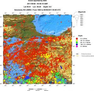 regional historical seismicity