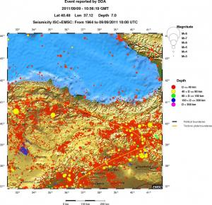 regional historical seismicity