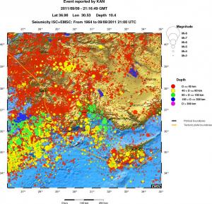 regional historical seismicity