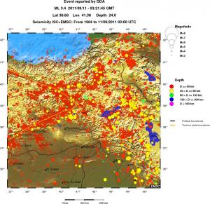 regional historical seismicity
