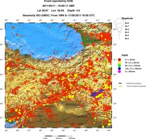 regional historical seismicity