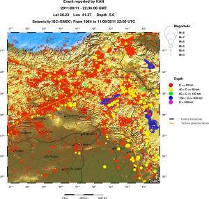 regional historical seismicity