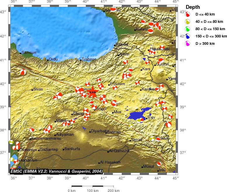 Regional moment Tensor