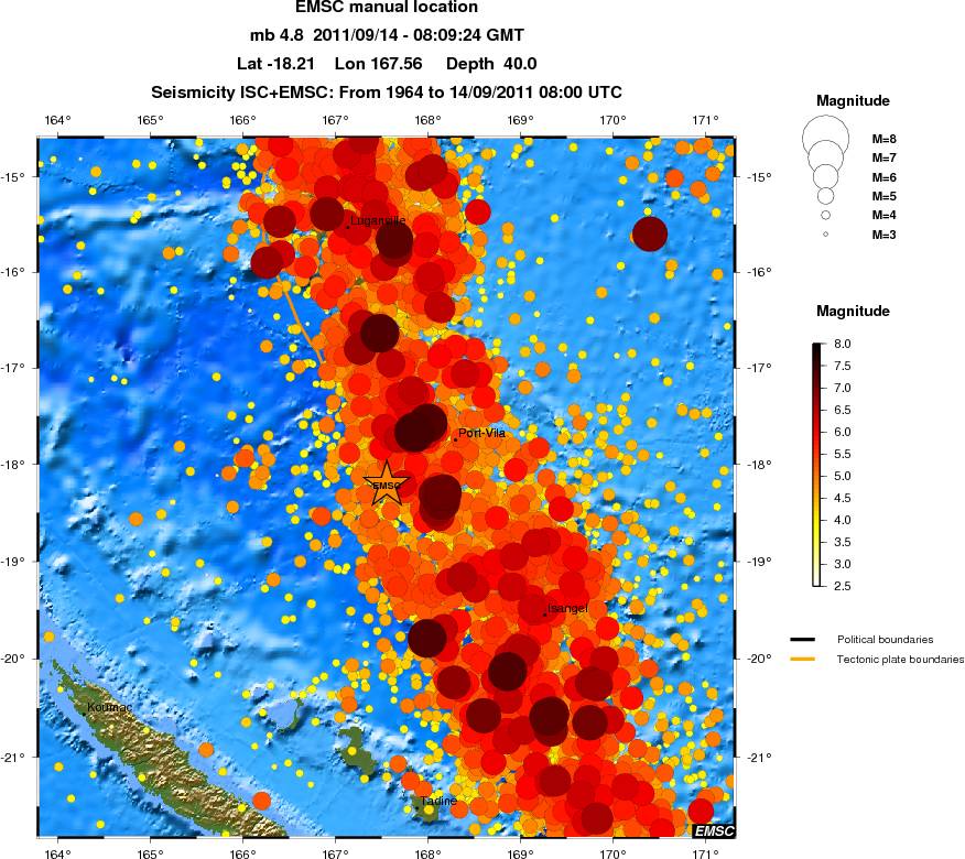 regional magnitude historical seismicity