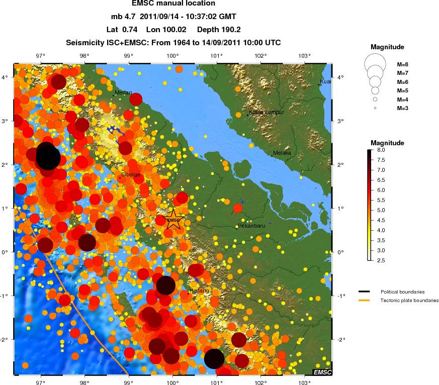 regional magnitude historical seismicity