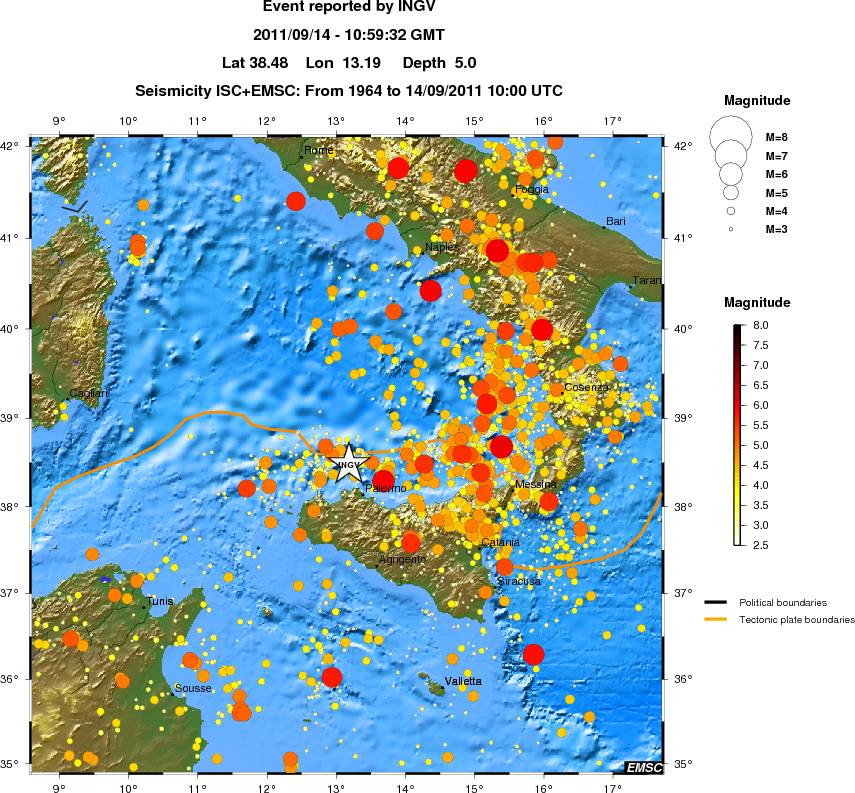 regional magnitude historical seismicity