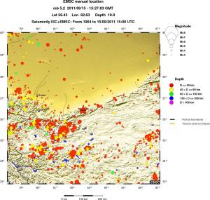 regional historical seismicity
