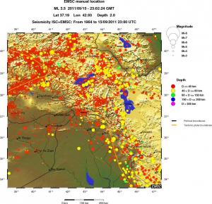 regional historical seismicity