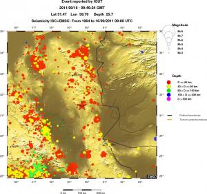 regional historical seismicity