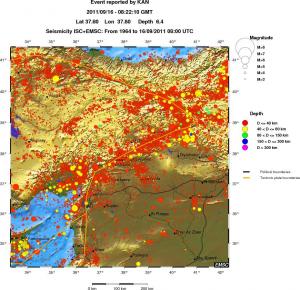 regional historical seismicity
