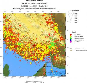 regional historical seismicity