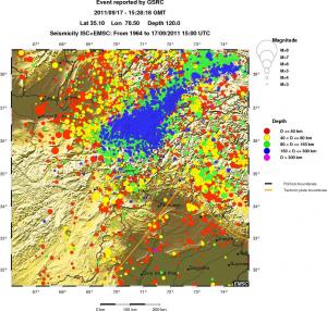 regional historical seismicity