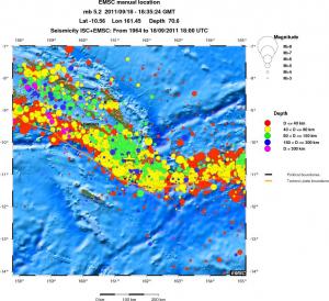regional historical seismicity