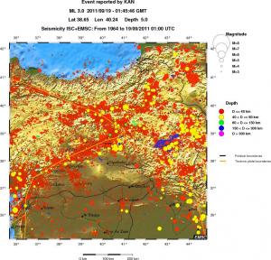 regional historical seismicity