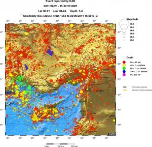 regional historical seismicity