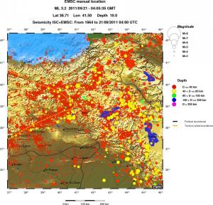 regional historical seismicity