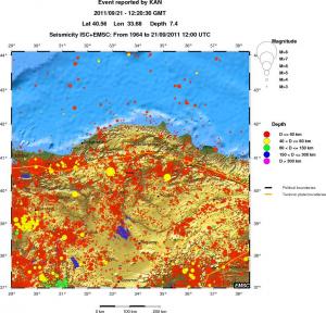 regional historical seismicity