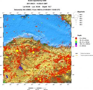 regional historical seismicity