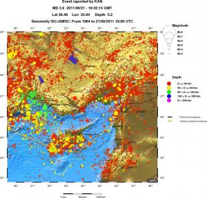 regional historical seismicity