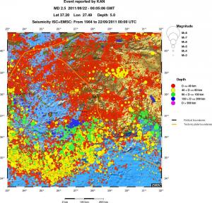 regional historical seismicity