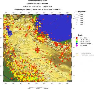 regional historical seismicity