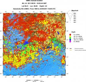 regional historical seismicity