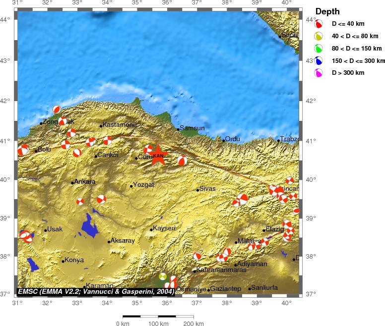 Regional moment Tensor