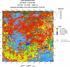 regional historical seismicity