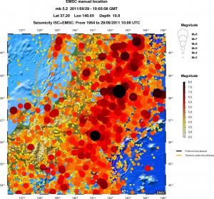 regional magnitude historical seismicity