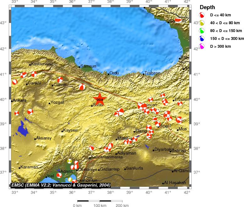 Regional moment Tensor