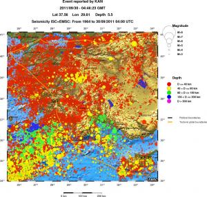 regional historical seismicity