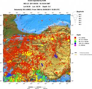 regional historical seismicity