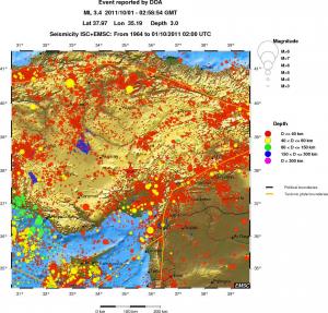 regional historical seismicity