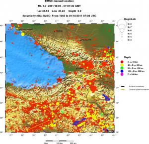 regional historical seismicity