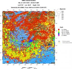 regional historical seismicity