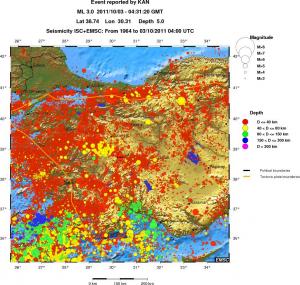 regional historical seismicity