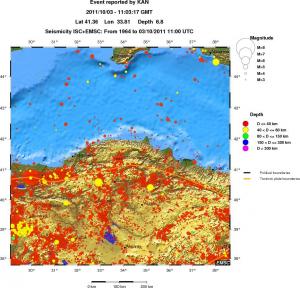 regional historical seismicity