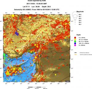 regional historical seismicity