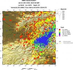 regional historical seismicity
